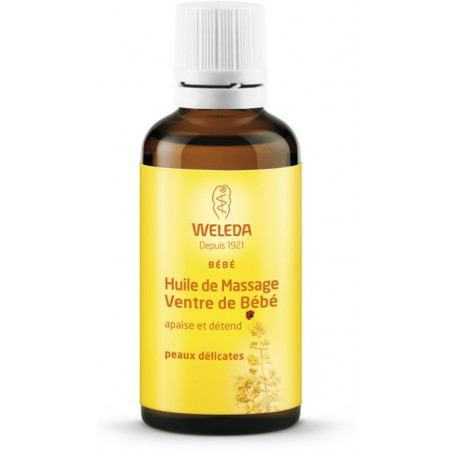 Huile de massage ventre de bébé