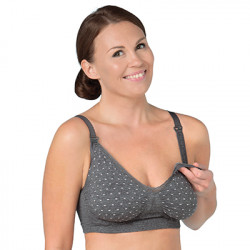 Soutien-Gorge d'allaitement en coton bio Carriwell - Blanc