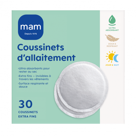 Lot de 30 coussinets d'allaitement