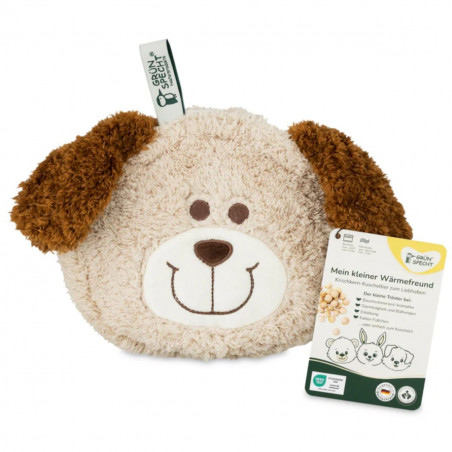 Bouillotte Chien en noyaux de cerise